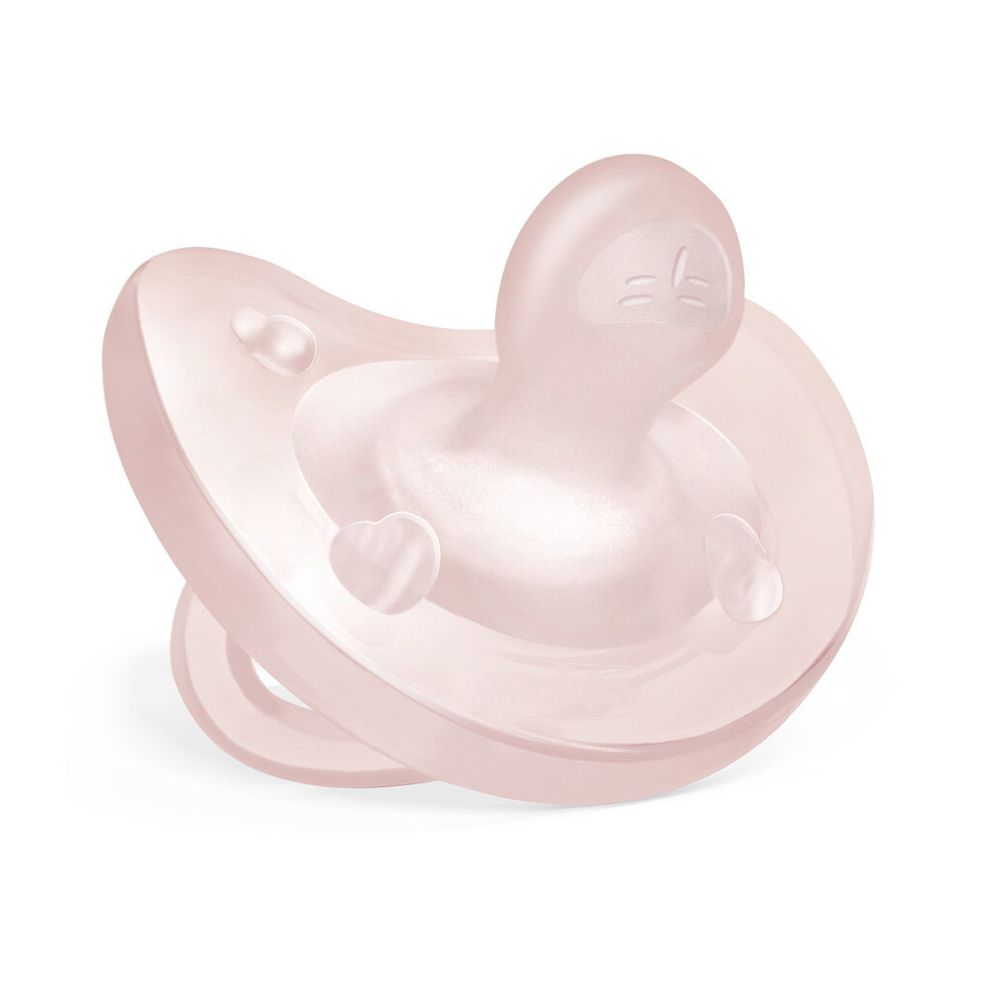 Пустушка Physio Soft White, силікон, 6-16 міс., рожева (73091.95), Chicco